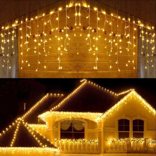 Bunte LED Lichterkette für Außen – Weihnachts- und Neujahrsbeleuchtung für Haus und Garten | Karnz