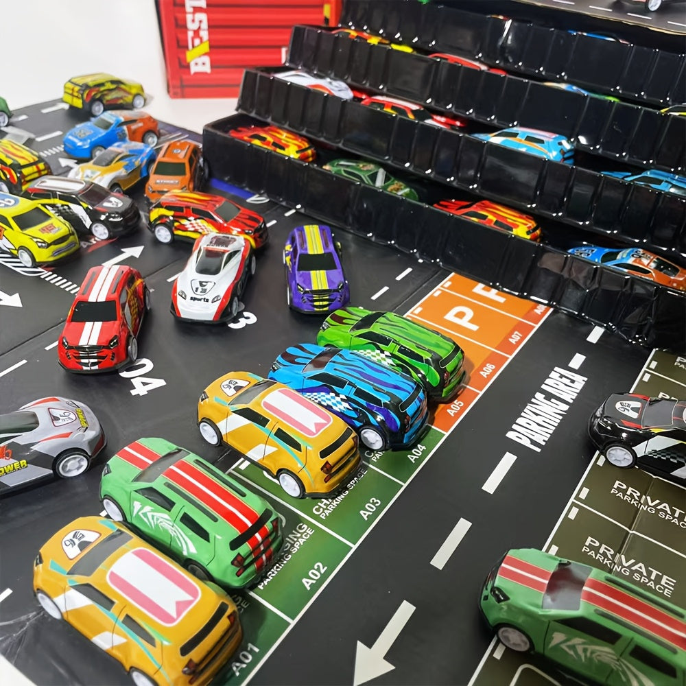 Kinder-Spielset mit Diecast-Autobahn und Garage