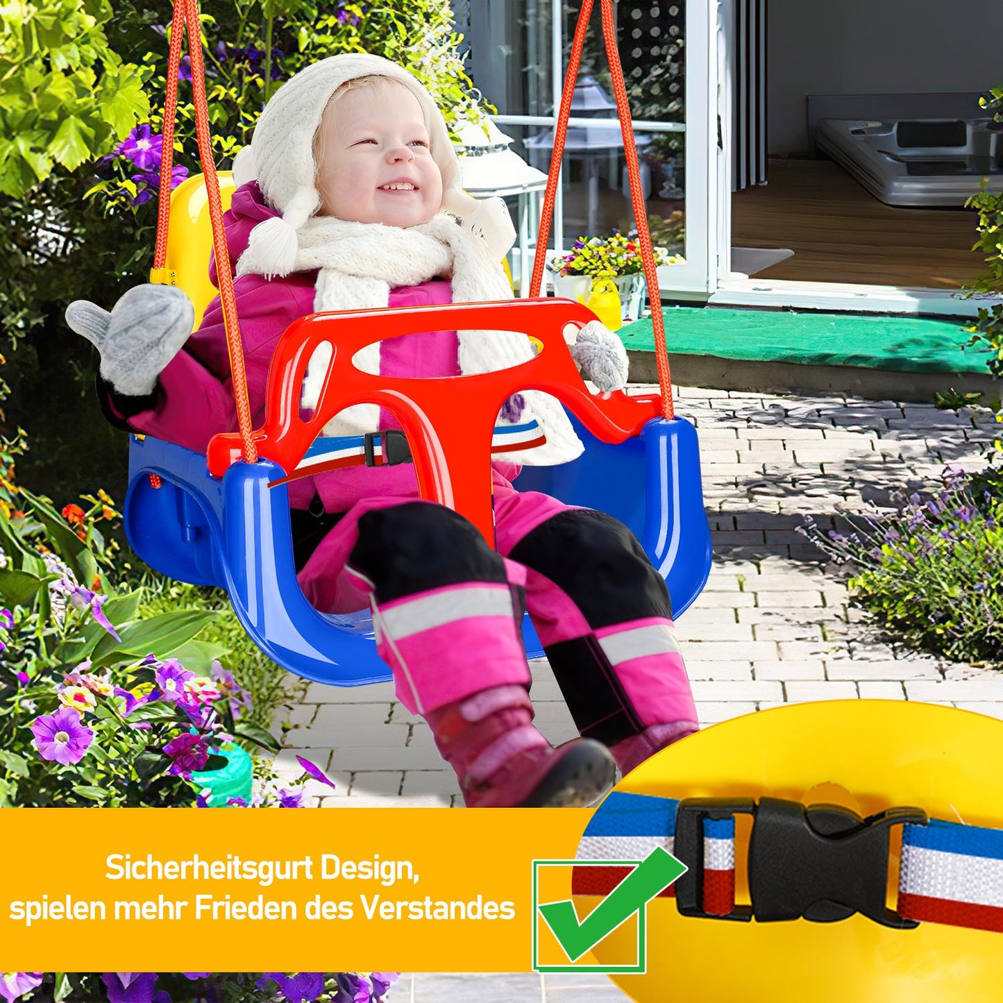 Kinderschaukel Babyschaukel 3 in 1 | Karnz