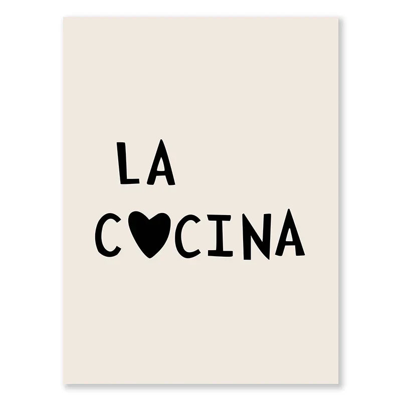Küchen Koch Liebe Zitate Wandkunst Feine Kunst Leinwanddrucke Minimalistisch Modern Typografische Poster Bilder Für Küche Esszimmer Café Kunst Deko | Karnz