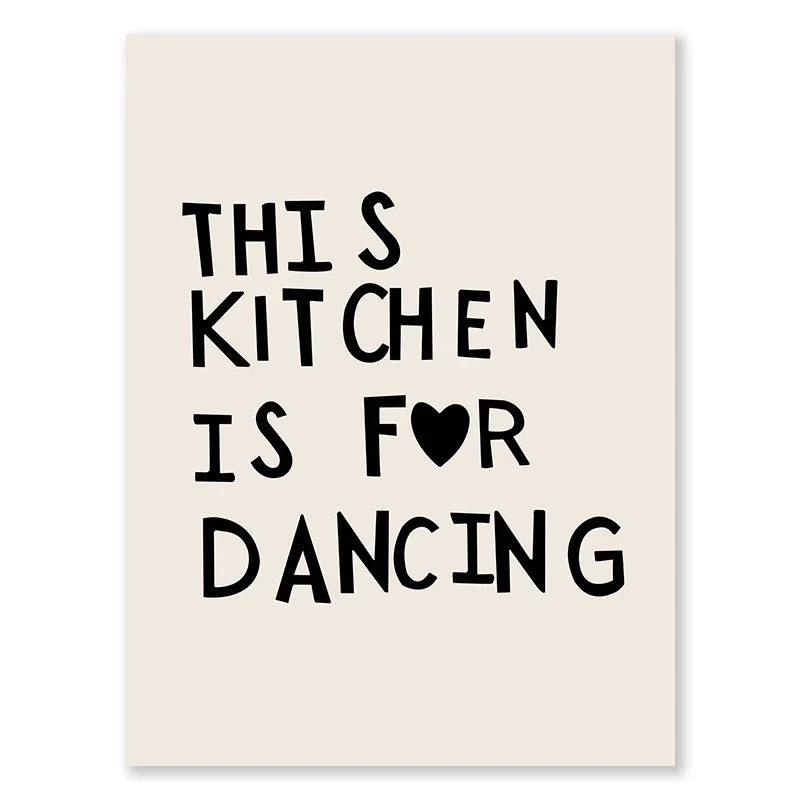 Küchenkochliebe-Zitate-Wandkunst Feine Kunst Leinwanddrucke Minimalistische Moderne Typografische Poster Bilder Für Küchen-Esszimmer-Café-Kunstdekoration