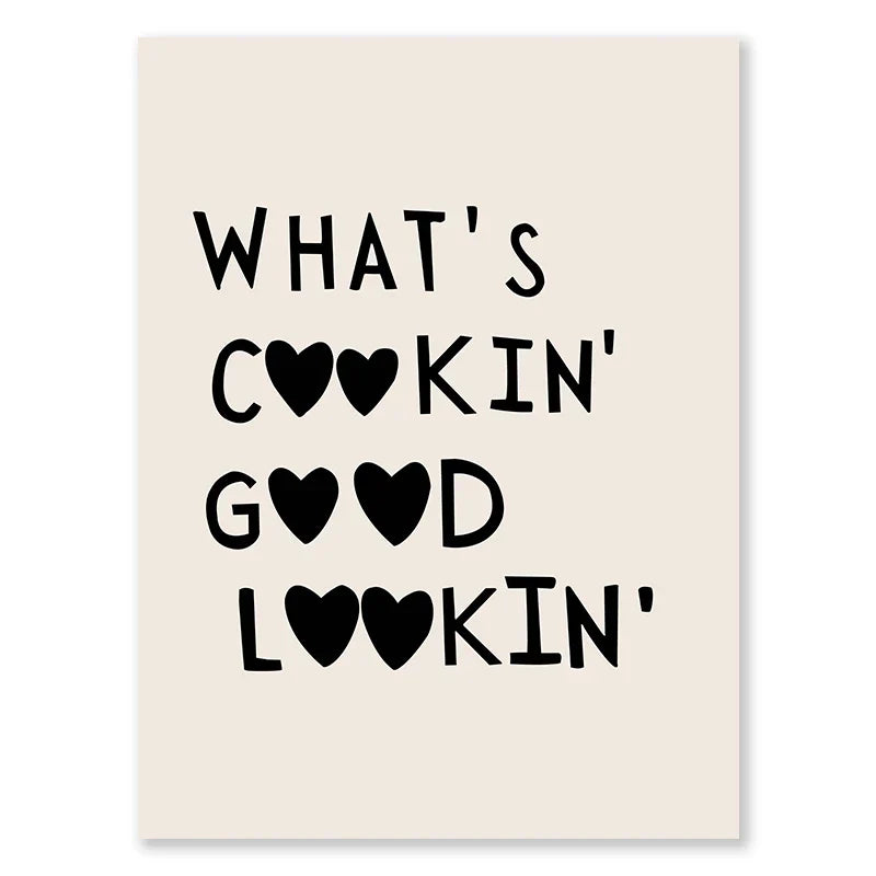 Küchen Koch Liebe Zitate Wandkunst Feine Kunst Leinwanddrucke Minimalistisch Modern Typografische Poster Bilder Für Küche Esszimmer Café Kunst Deko | Karnz