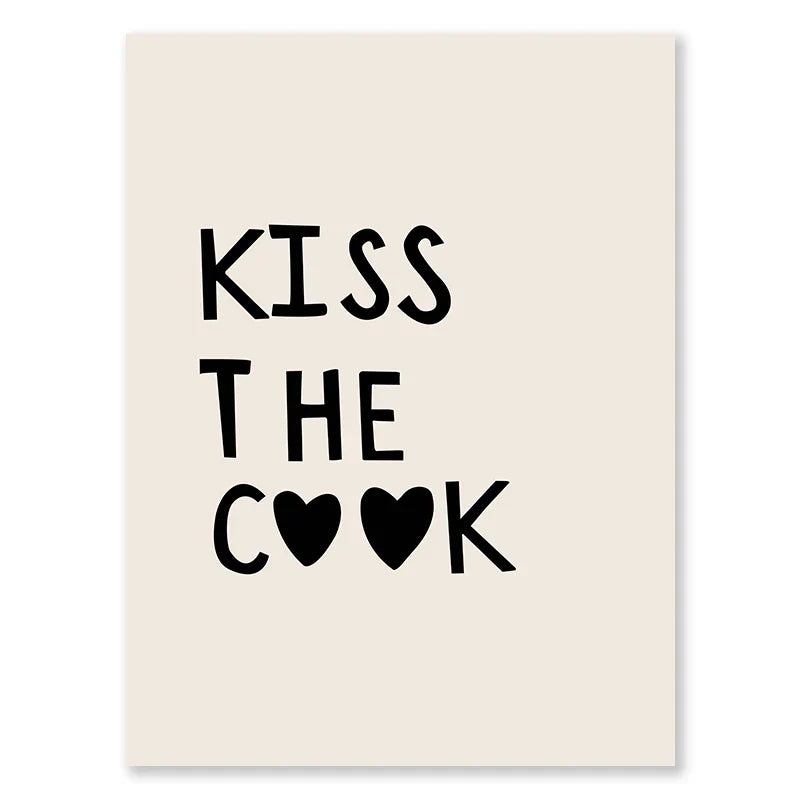 Küchen Koch Liebe Zitate Wandkunst Feine Kunst Leinwanddrucke Minimalistisch Modern Typografische Poster Bilder Für Küche Esszimmer Café Kunst Deko | Karnz