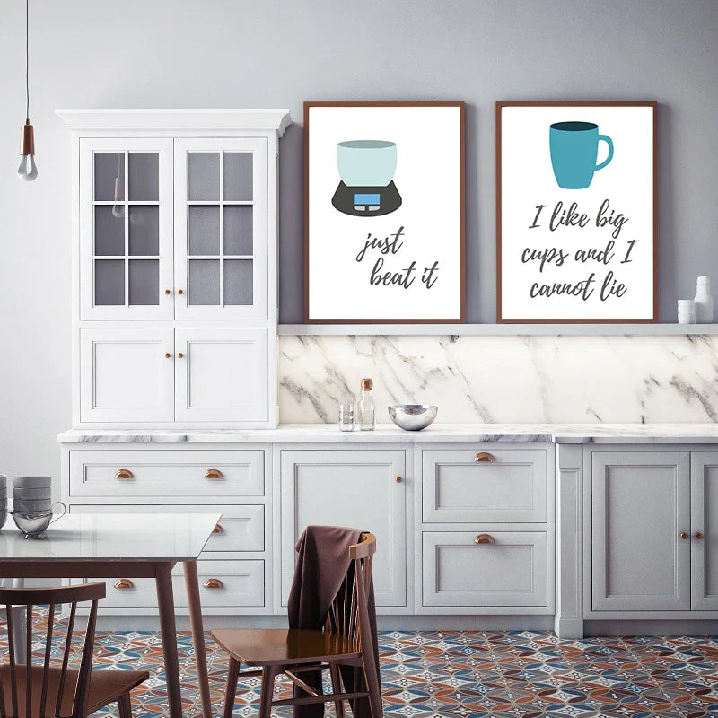 Küchenkochutensilien Lustige Zitate Poster Wandkunst Feine Kunst Leinwanddrucke Bilder Für Küche Café Diner Kochkunst Backkunst Kreative Wohndekoration | Karnz