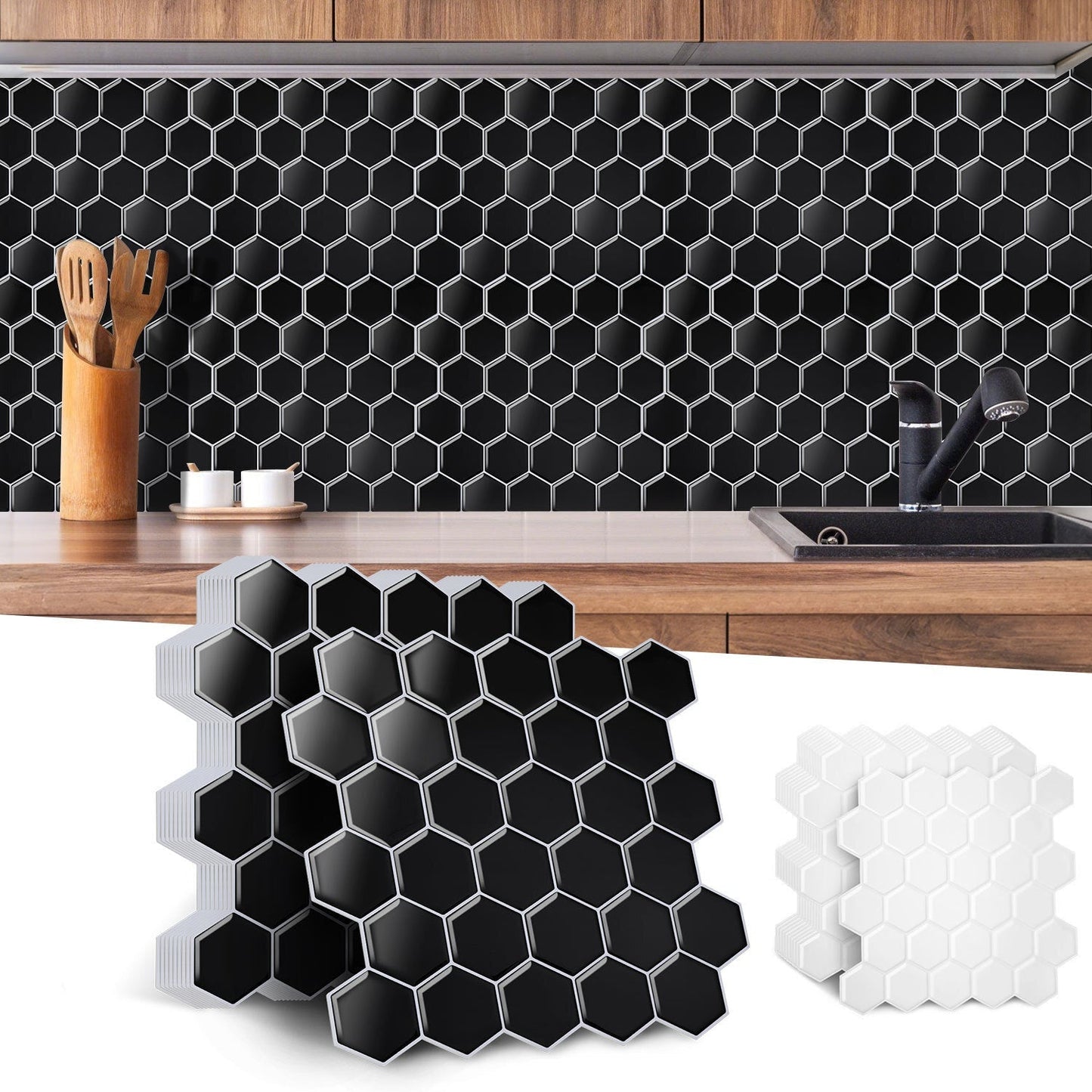 Klebefliesen Selbstklebend 10er Set Hexagon | Karnz