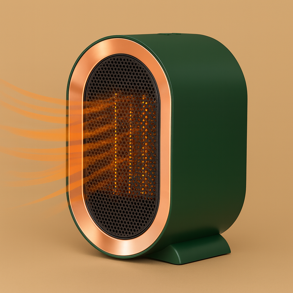 Karnz | Kompakter elektrischer Heizlüfter Energiesparende Keramik für kleine Räume – Leises Heizen 800-1200 W