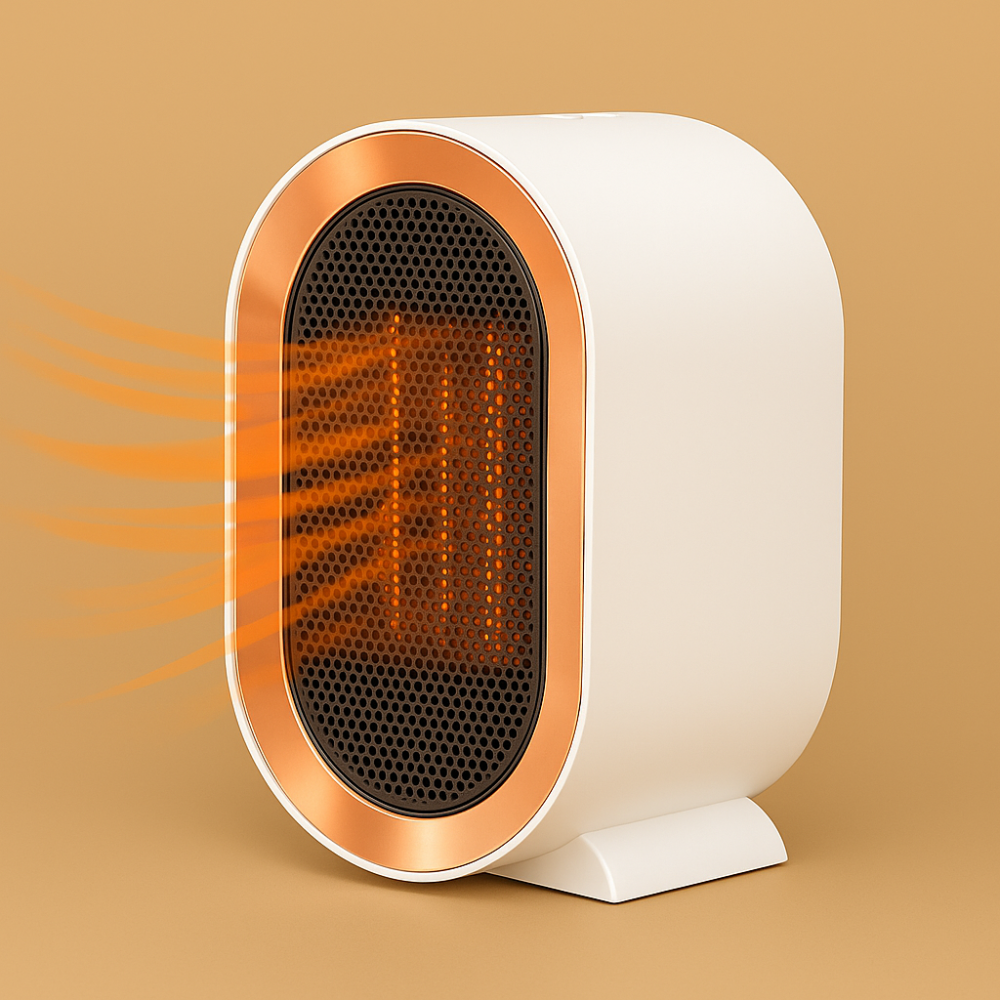 Karnz | Kompakter elektrischer Heizlüfter Energiesparende Keramik für kleine Räume – Leises Heizen 800-1200 W