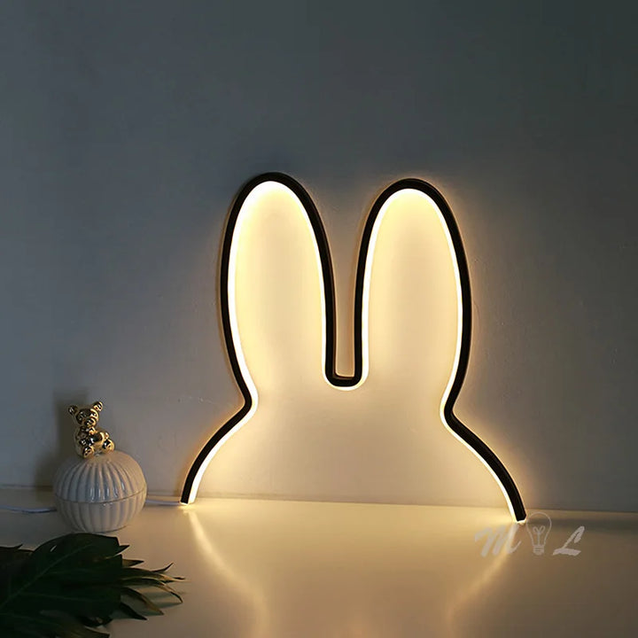 USB wiederaufladbare Kaninchen Nachtlicht mit Umgebungsbeleuchtung - BunnyLight | Karnz