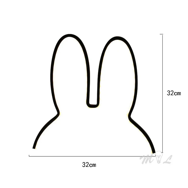 USB wiederaufladbare Kaninchen Nachtlicht mit Umgebungsbeleuchtung - BunnyLight | Karnz