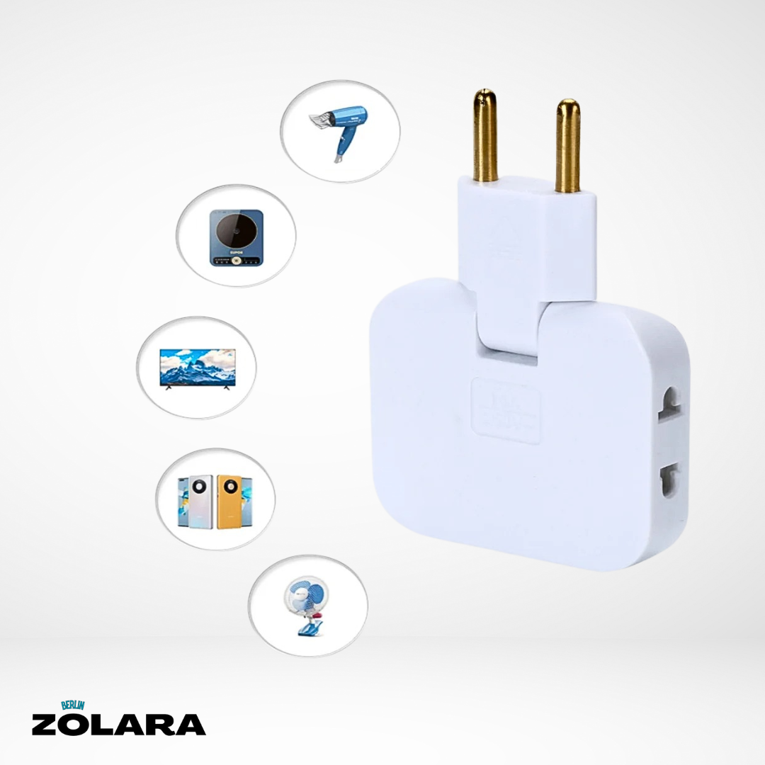 Drehbarer EU-Stecker Adapter | Mehrfachsteckdosen Eco (EU) | Karnz