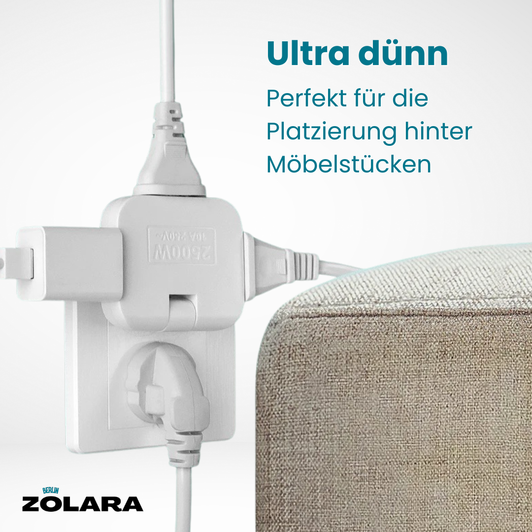 Drehbarer EU-Stecker Adapter | Mehrfachsteckdosen Eco (EU) | Karnz