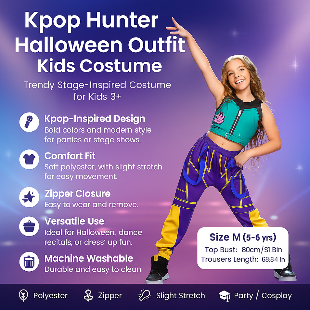 Kpop Hunter Halloween-Kostüm für Kinder