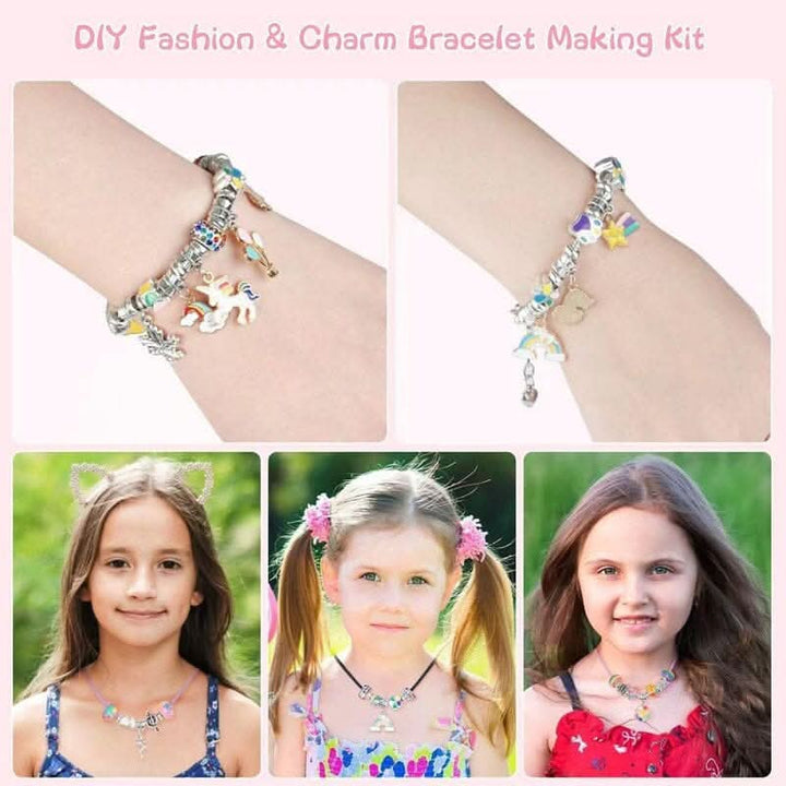 Kreatives Armband-Bastelset für Mädchen mit funkelnden Anhängern