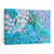 Abstrakte florale Leinwandbilder in Blau