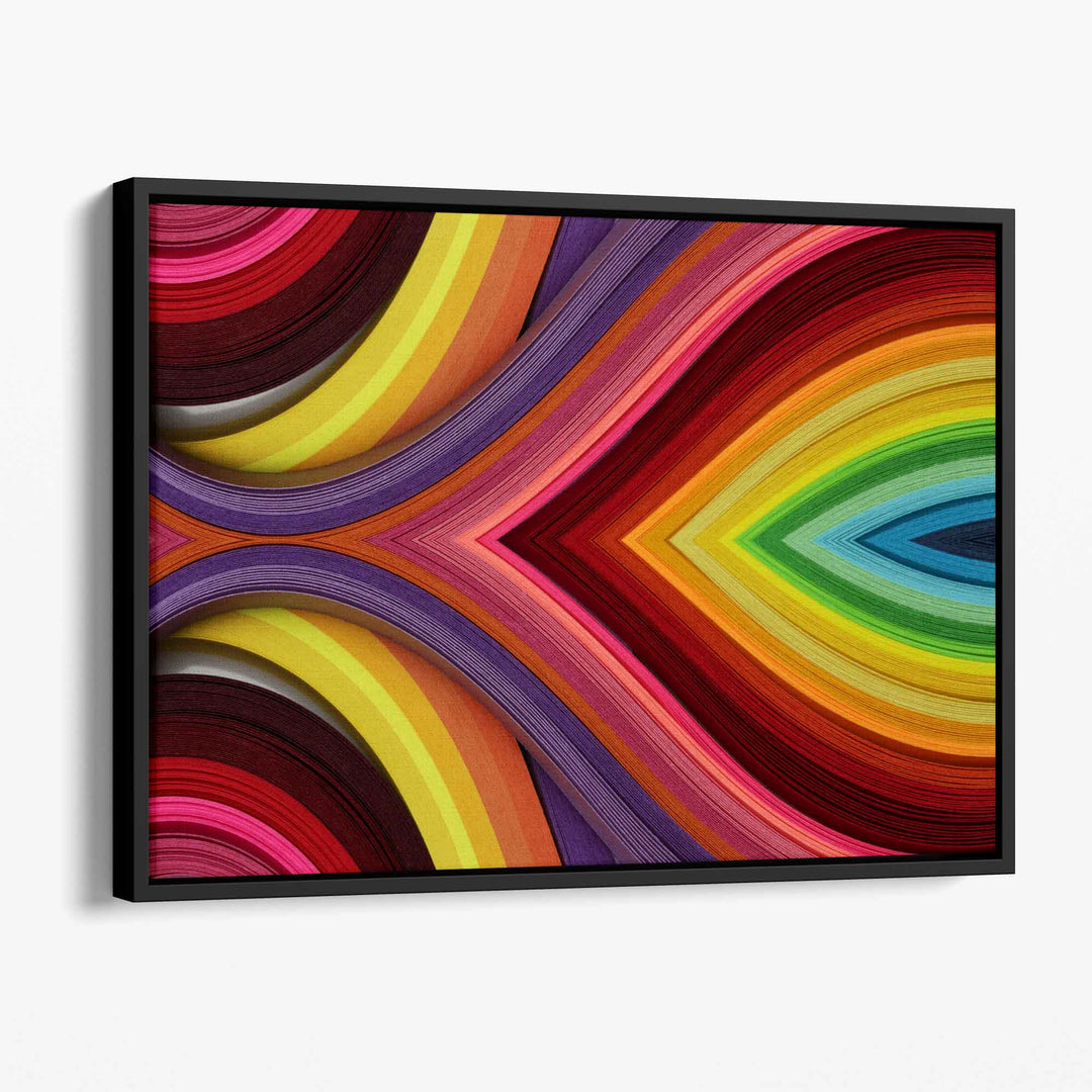 Abstrakter geometrischer Regenbogen-Wandkunst-Leinwanddruck
