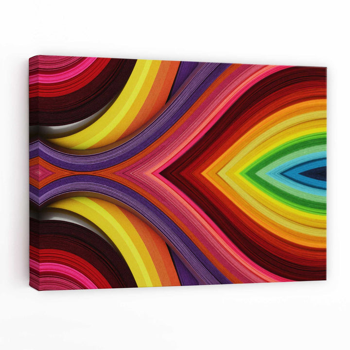 Abstrakter geometrischer Regenbogen-Wandkunst-Leinwanddruck