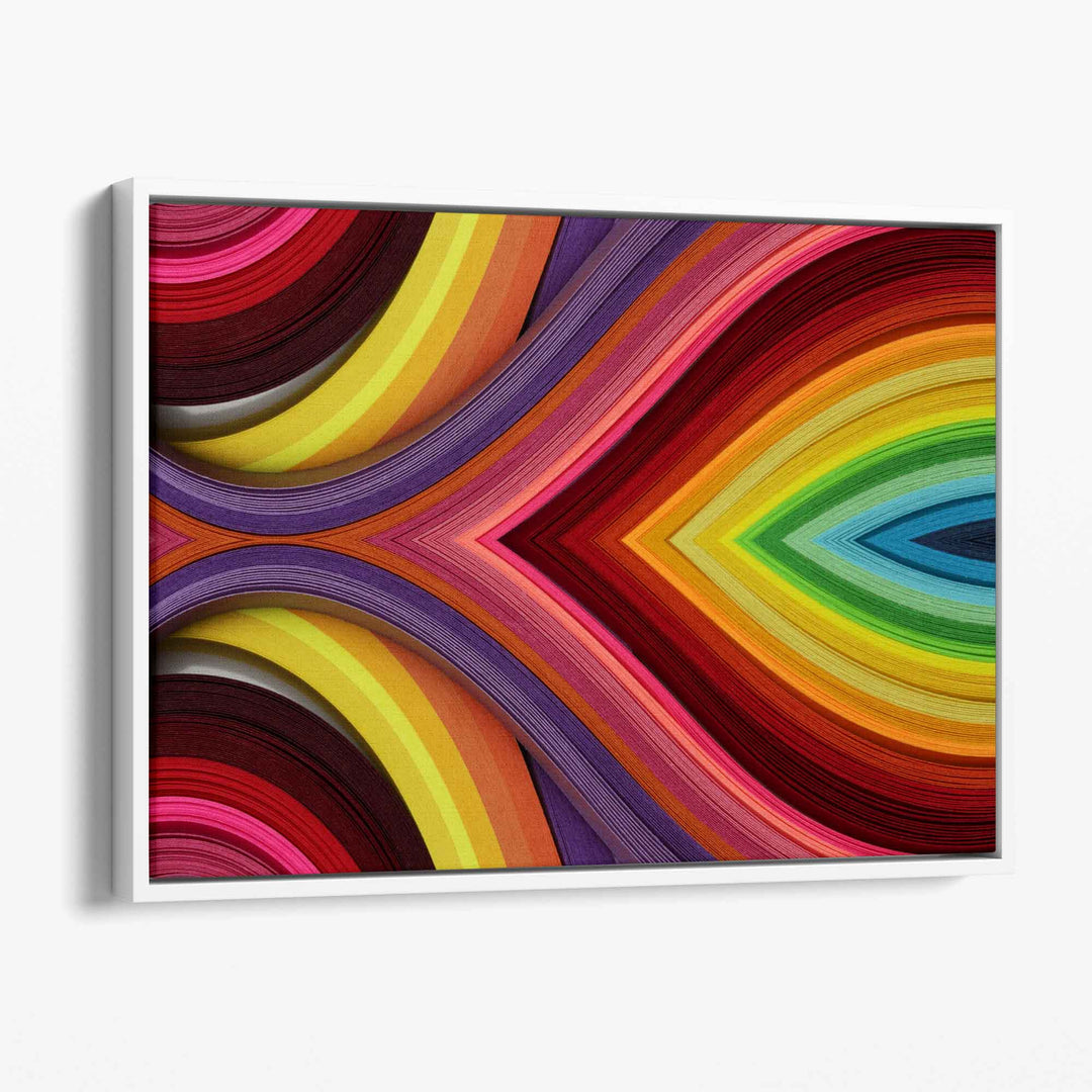 Abstrakter geometrischer Regenbogen-Wandkunst-Leinwanddruck