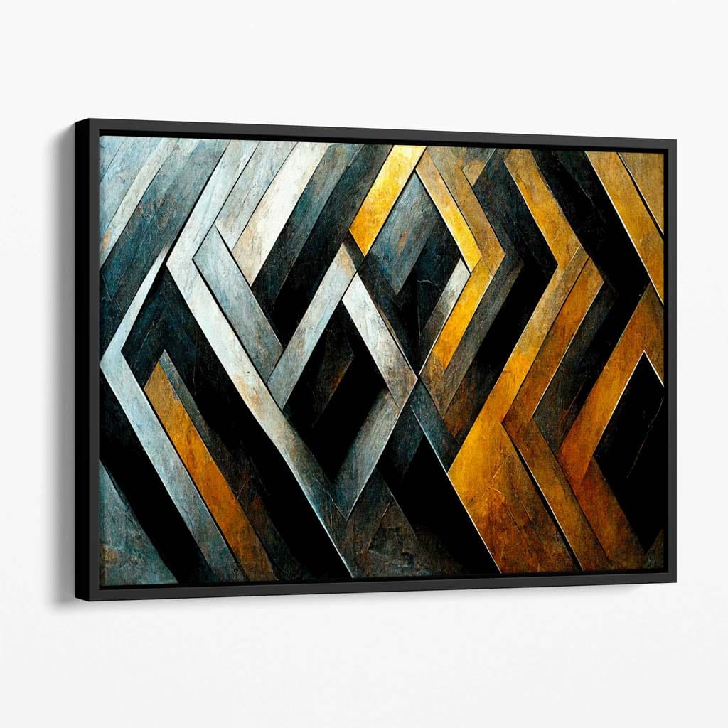 Abstrakter industrieller Mosaik-Leinwanddruck