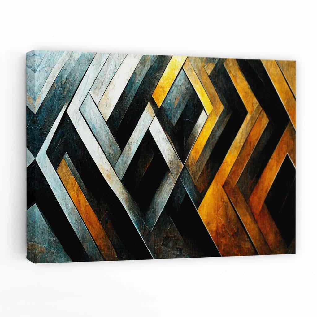 Abstrakter industrieller Mosaik-Leinwanddruck