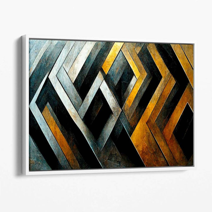 Abstrakter industrieller Mosaik-Leinwanddruck