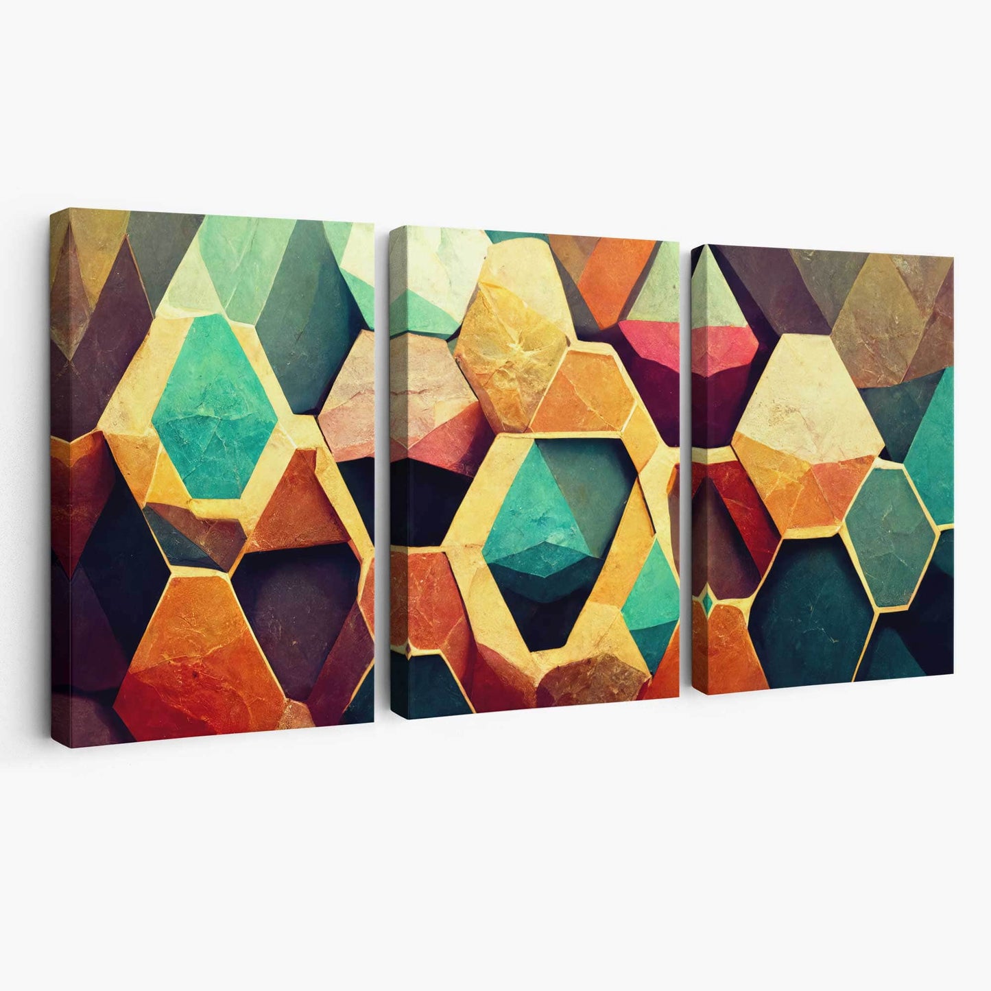 Abstrakter geometrischer Druck als Wandkunst auf Leinwand