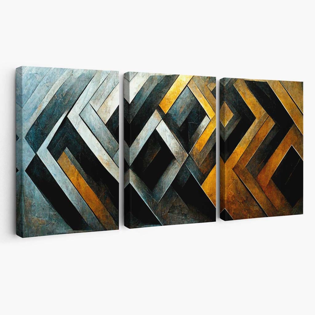 Abstrakte industrielle Mosaik-Leinwandkunst