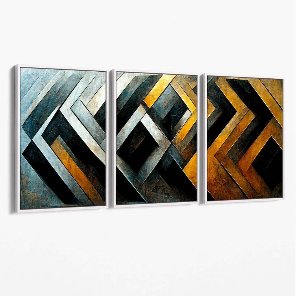 Abstrakte industrielle Mosaik-Leinwandkunst