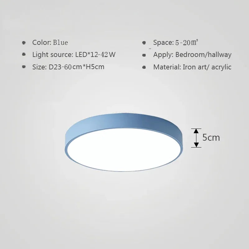 Mehrfarbige LED-Deckenleuchte – Moderne, farbenfrohe Beleuchtung für Wohnzimmer und Schlafzimmer