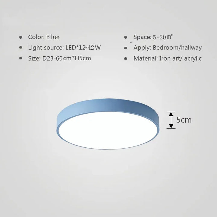 Mehrfarbige LED-Deckenleuchte – Moderne, farbenfrohe Beleuchtung für Wohnzimmer und Schlafzimmer