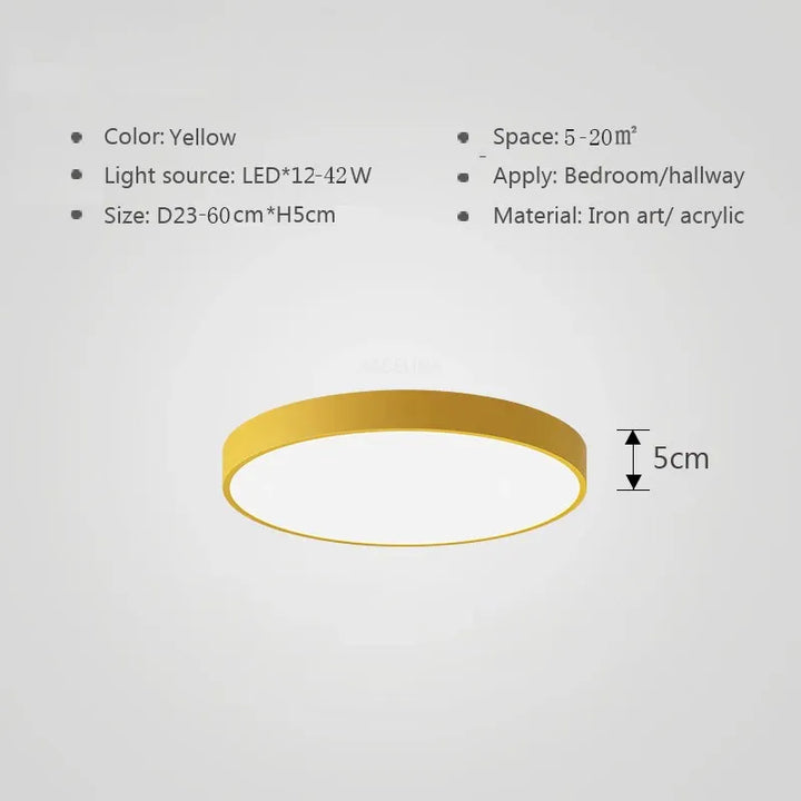 Mehrfarbige LED-Deckenlampe – Modernes buntes Licht für Wohnzimmer und Schlafzimmer | Karnz