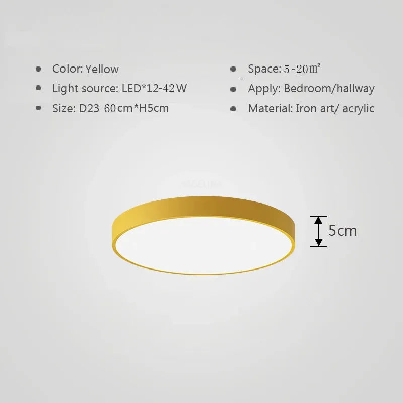 Mehrfarbige LED-Deckenleuchte – Moderne, farbenfrohe Beleuchtung für Wohnzimmer und Schlafzimmer