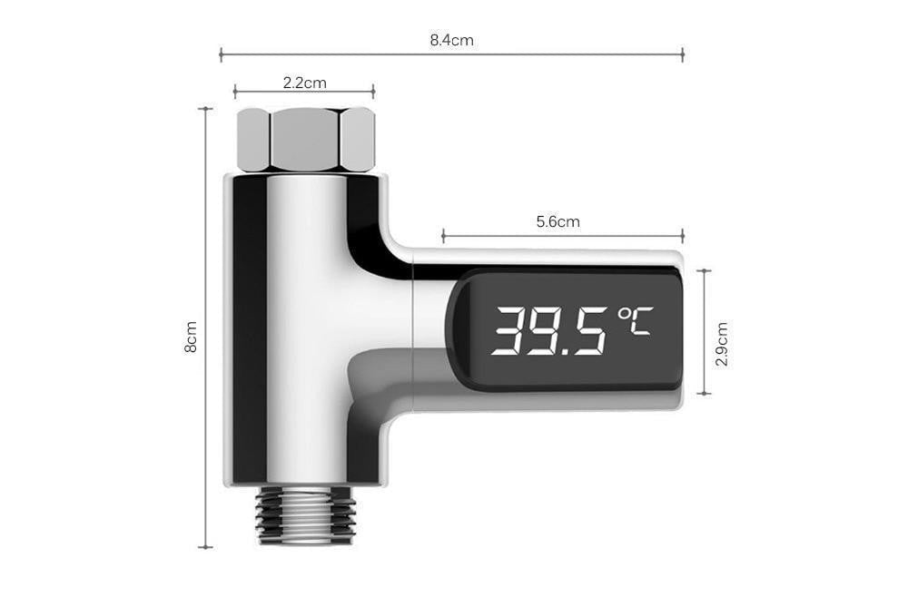 Digital Selbstbetriebenes Duschthermometer | Karnz