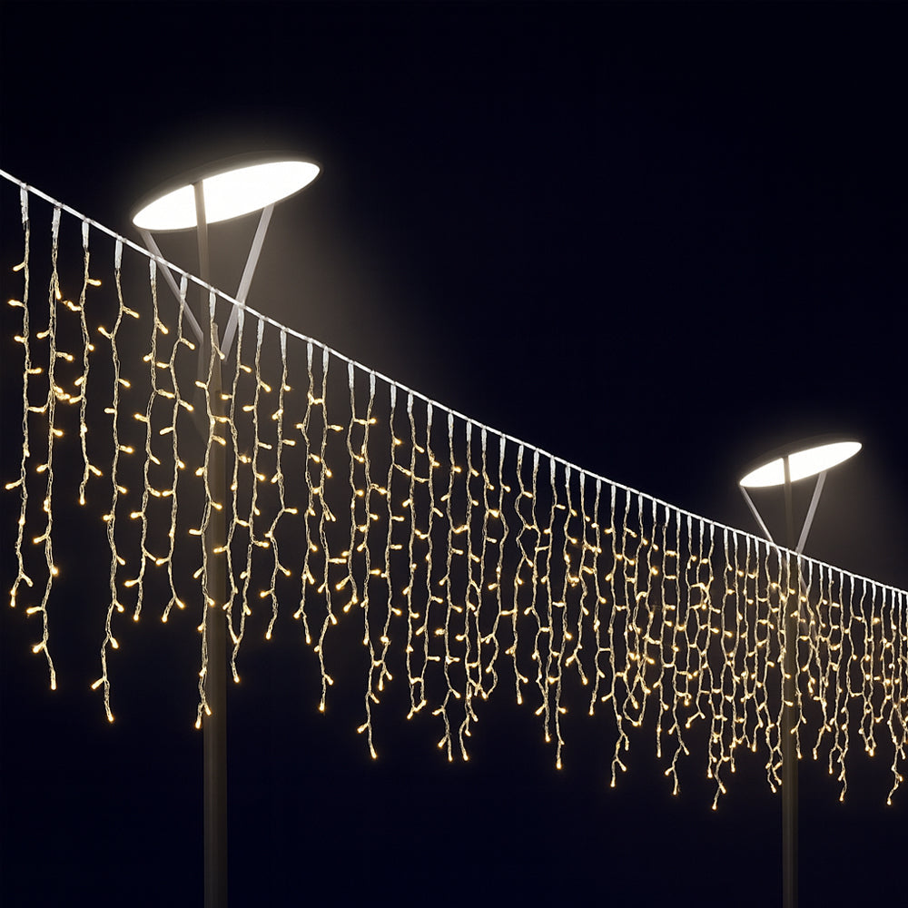 Lichterkette mit Eiszapfen 95 LED 3 Meter, warmweiß | Karnz