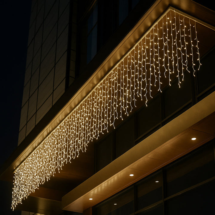 Lichterkette mit Eiszapfen 95 LED 3 Meter, warmweiß | Karnz