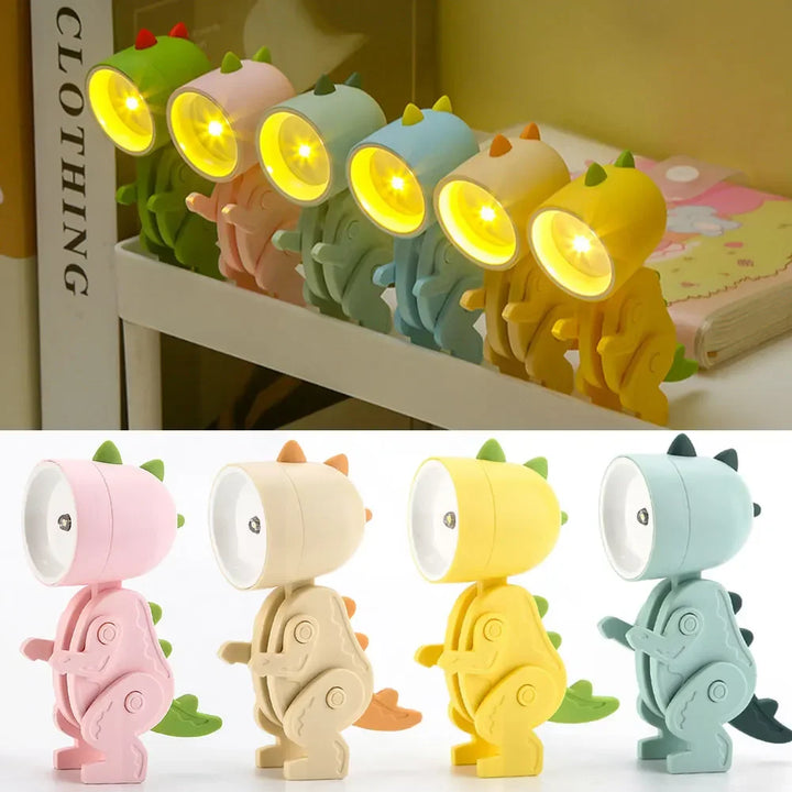 Niedliche Dinosaurier LED Tischlampen – Verstellbare Tierfiguren Nachtlichter für Kinder | Karnz