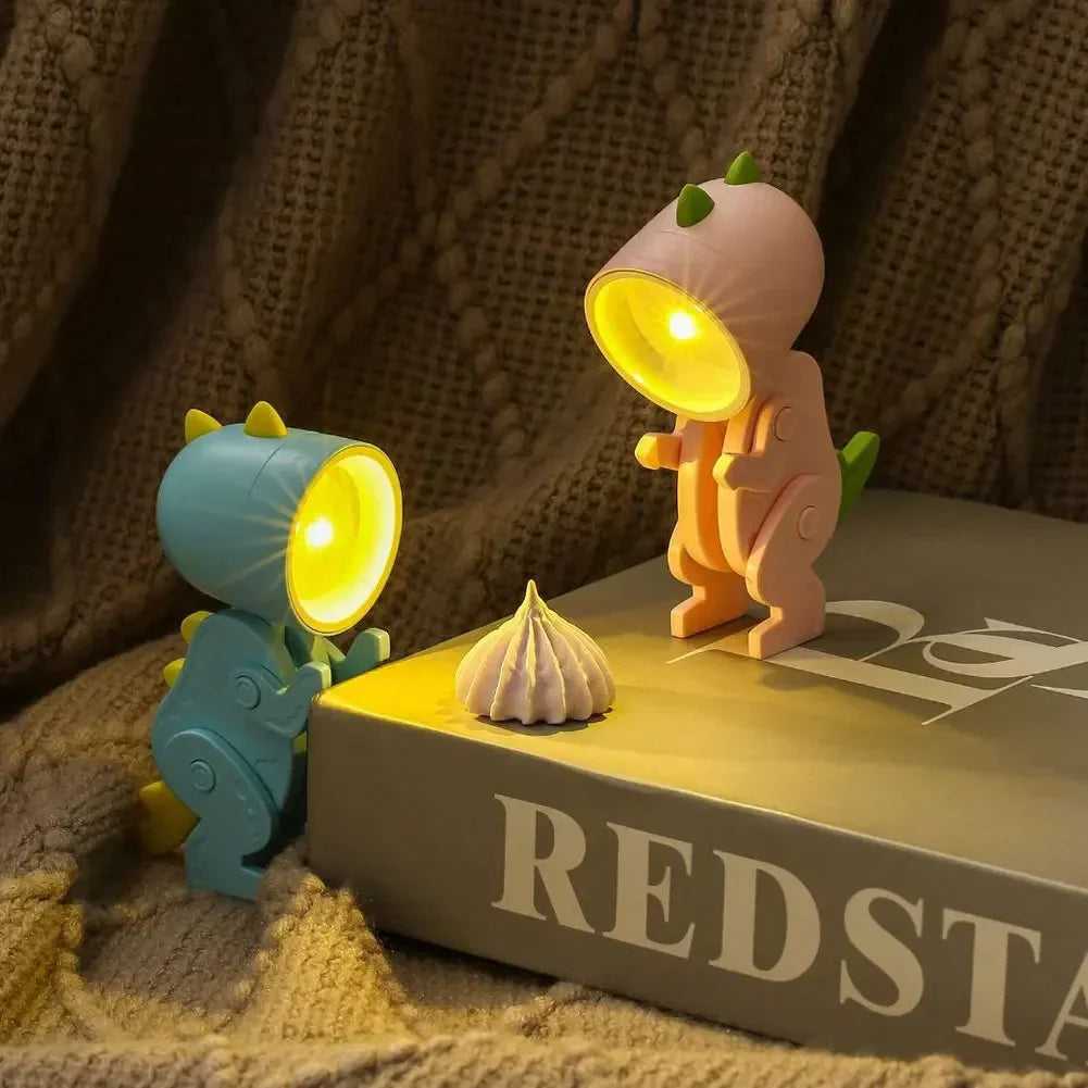 Niedliche Dinosaurier LED Tischlampen – Verstellbare Tierfiguren Nachtlichter für Kinder | Karnz