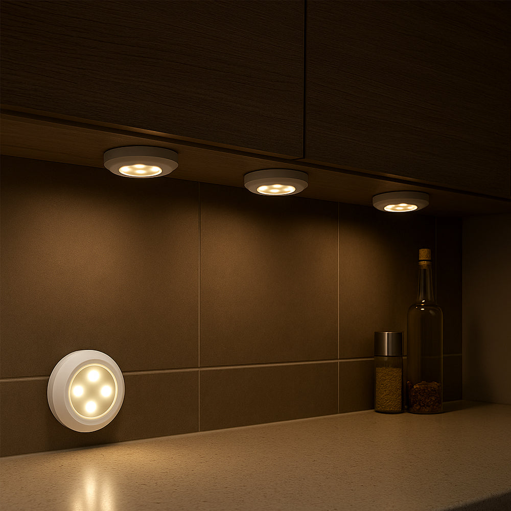 LED Spot (rund) 3 Stk. inkl. Fernbedienung | Karnz