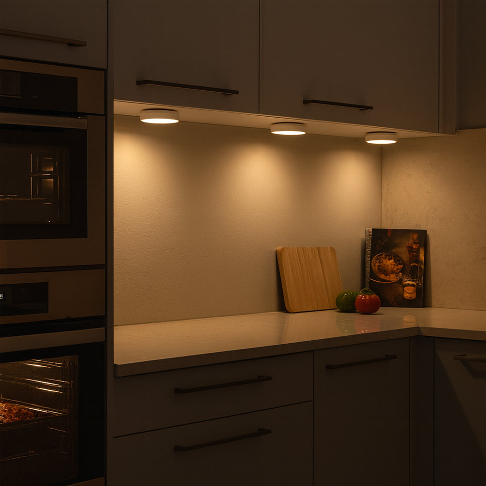 LED Spot (rund) 3 Stk. inkl. Fernbedienung | Karnz