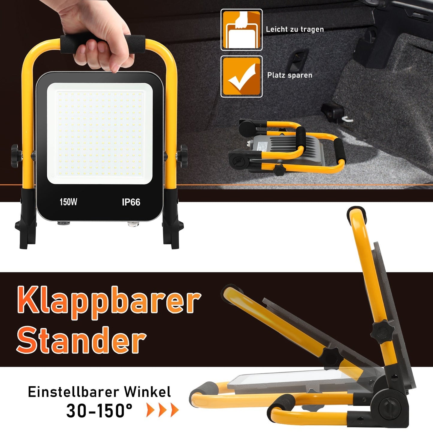 LED Baustrahler 50W-200W Kaltweiß IP66 | Karnz