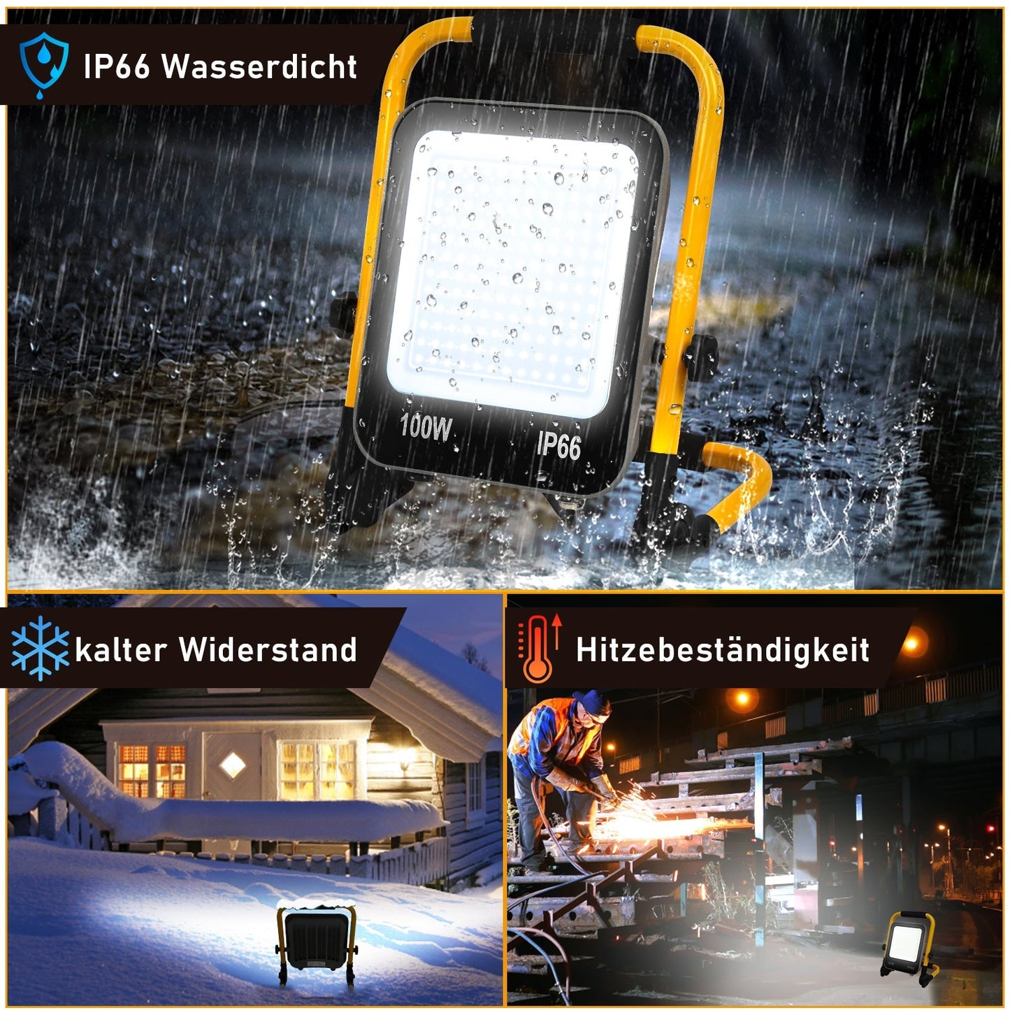 LED Baustrahler 50W-200W Kaltweiß IP66 | Karnz