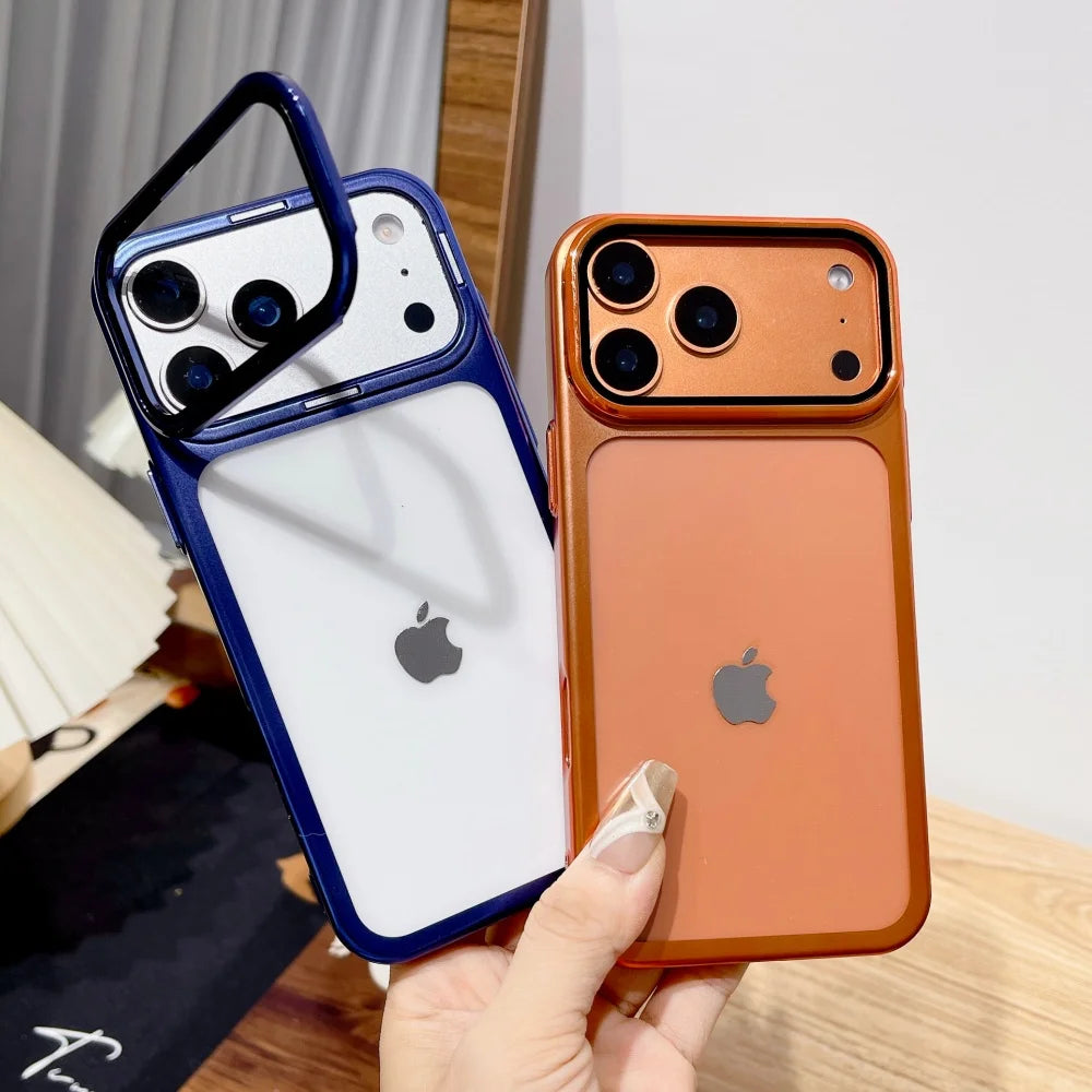 Ultrafeine Premium-Hülle mit faltbarem Kameraständer für iPhone 17-Serie