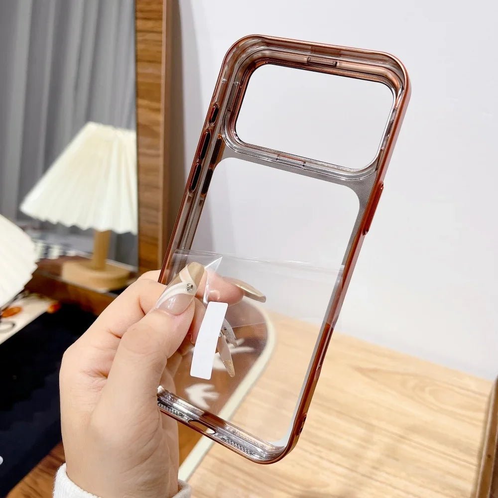 Ultradünne iPhone 17 Hülle mit faltbarem Kameraständer und Glasschutz