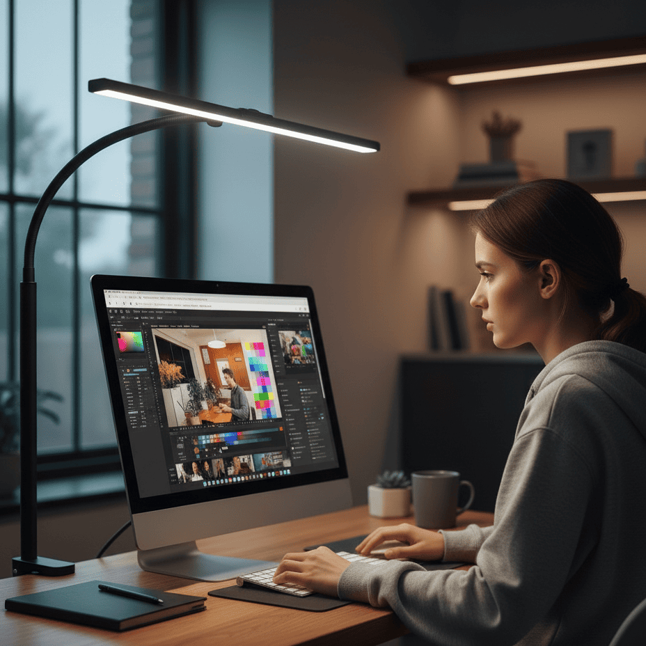 Architektonische Schreibtischlampe mit 25 Modi und dimmbarer Beleuchtung