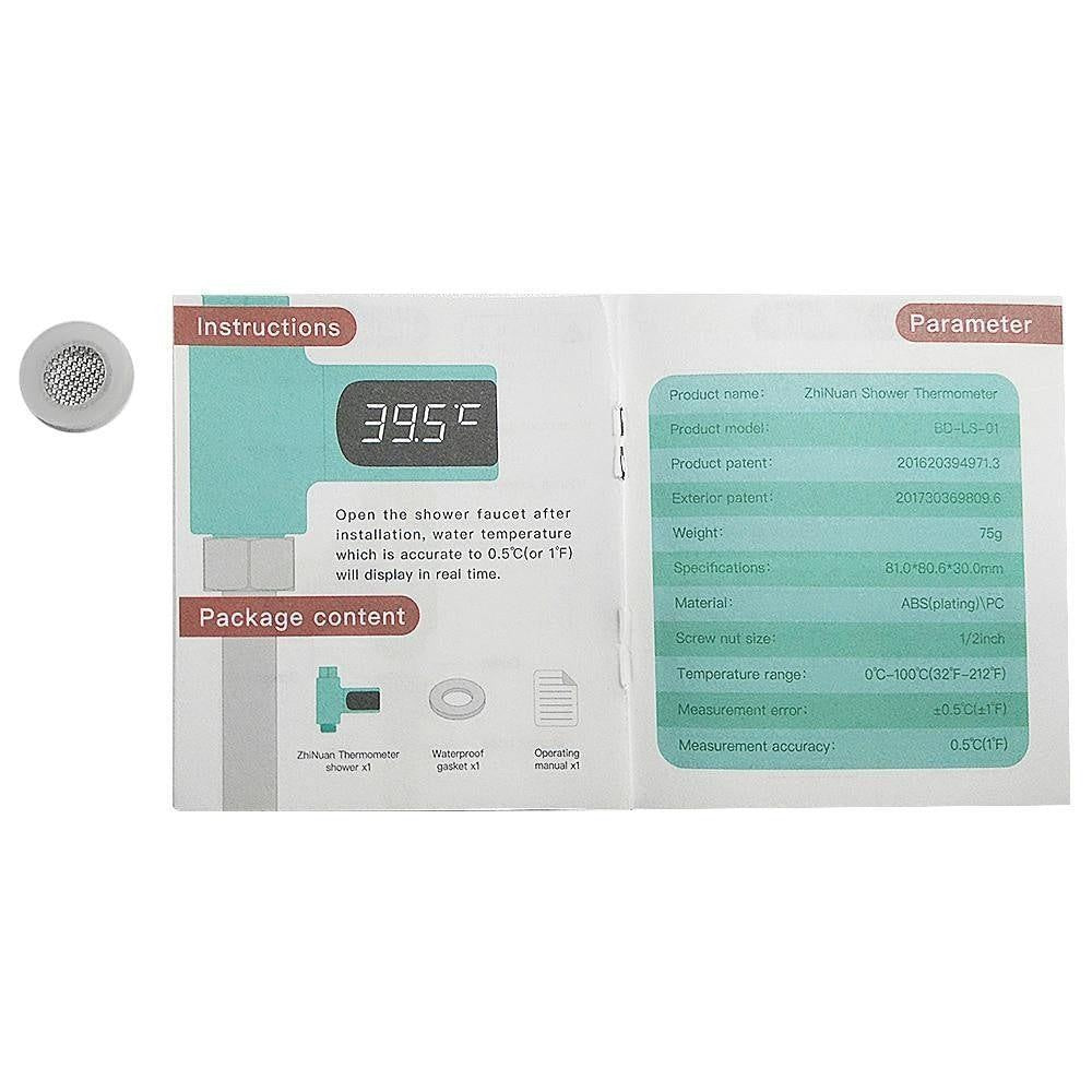 Digital Selbstbetriebenes Duschthermometer | Karnz