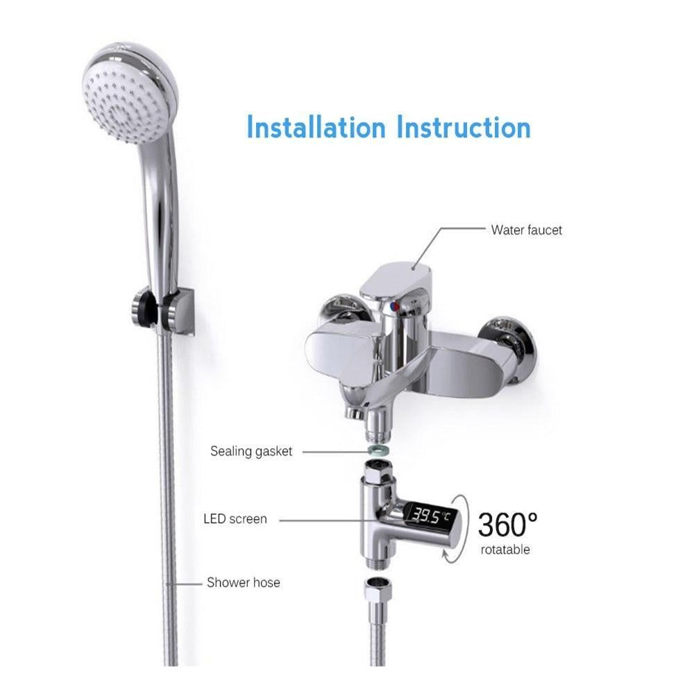 Digital Selbstbetriebenes Duschthermometer | Karnz