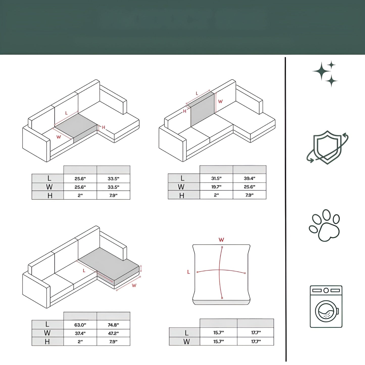 Samt-Sofa-Bezug mit Diamantmuster – weich und luxuriös | Perfekte Passform für jedes Sofa | Karnz