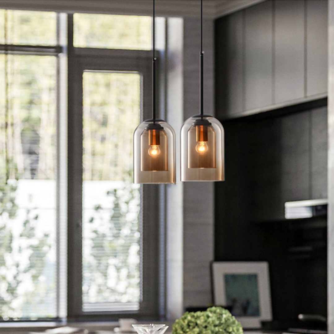 LuxeBeam Licht - Moderne Pendelleuchte aus doppeltem Glas | Karnz