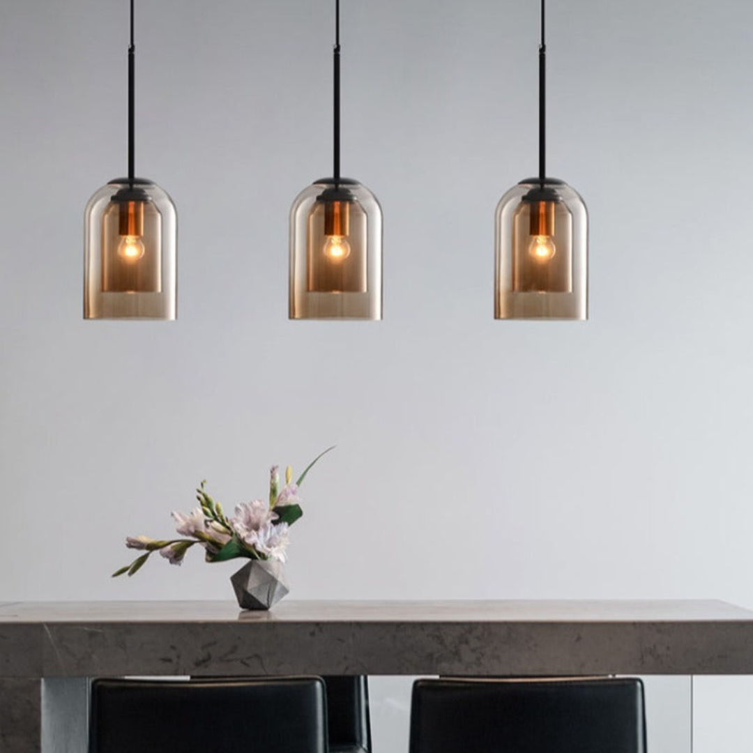 LuxeBeam Licht - Moderne Pendelleuchte aus doppeltem Glas | Karnz