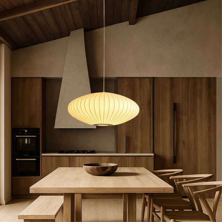 Seidenhängelampe, höhenverstellbar, moderne Lampe fürs Wohnzimmer, ideal über dem Tisch