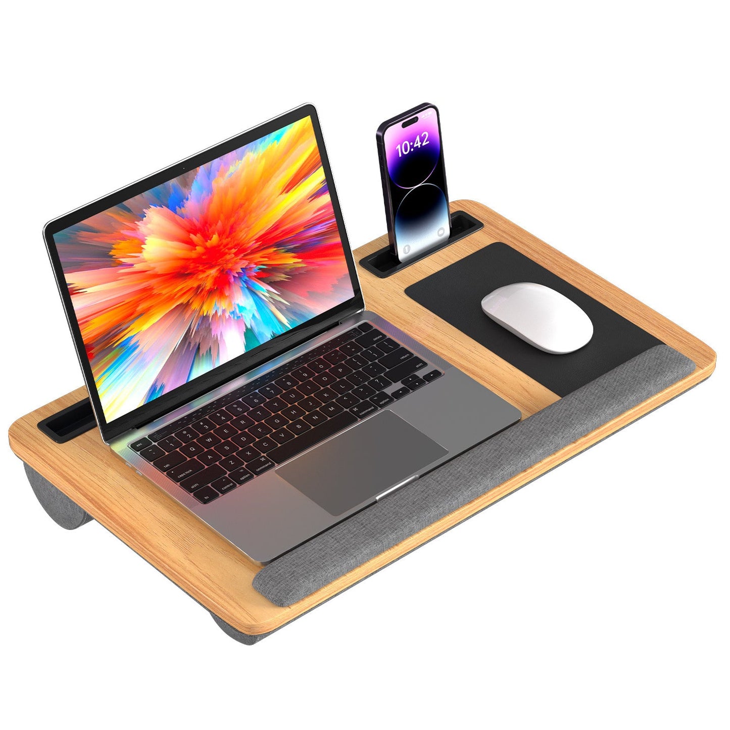 Laptopkissen Ergonomisch Laptoptisch mit Handgelenkauflage & Hepolsterter | Karnz